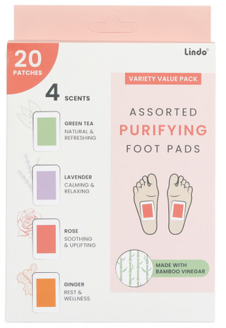 Thumbnail 1: LINDO Lindo 20 Pk Assorted Purifying Foot Pads 