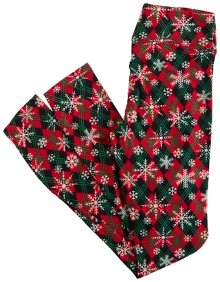 Thumbnail 2: Derek Heart Derek Heart Juniors Snowflake Plaid Leggings 