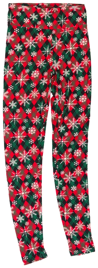 Thumbnail 1: Derek Heart Derek Heart Juniors Snowflake Plaid Leggings 