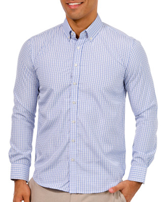 Thumbnail 1: CHAPS Chaps Mens Long Sleeve Striped Button Down Woven Shirt 