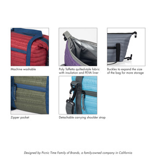 Thumbnail 3: Oniva Oniva Midday Quilted Washable Insulated Cooler Lunch Bag 