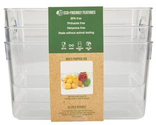 Thumbnail 1: Kitchen Gourmet 3 Pc Acrylic Pantry Bin Set 