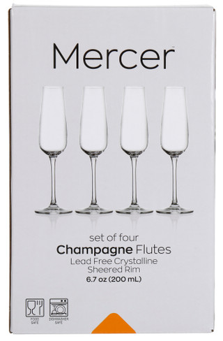 Thumbnail 2: Mercer Mercer 4 Pk Glass Champagne Flutes 