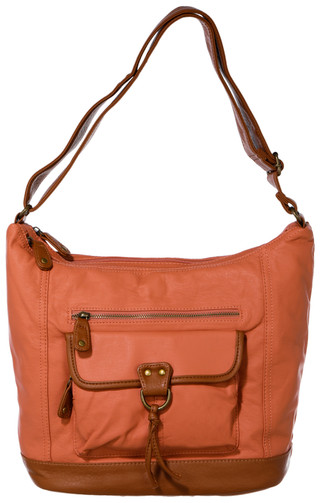 Thumbnail 2: Bueno Bueno Leather Front Pocket Hobo Bag 