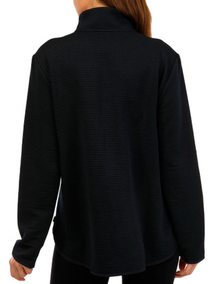 Thumbnail 2: Skechers Skechers Womens 1/4 Zip Knit Ottoman Long Sleeve Top 