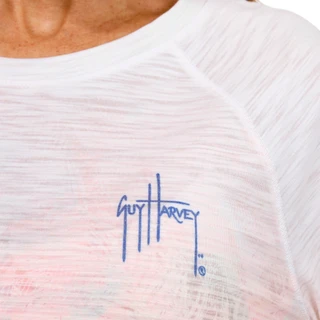 Thumbnail 3: Guy Harvey Guy Harvey Womens Long Sleeve Crew Neck Coral Fade Top 