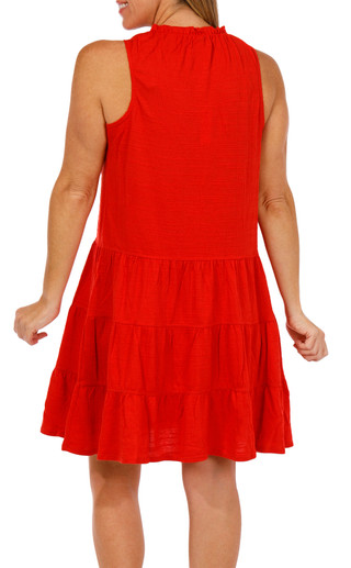Thumbnail 3: MAX STUDIO Max Studio Womens Sleeveless Crinkle Jersey Short Dress 