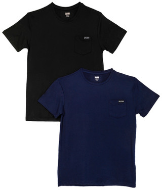 Thumbnail 2: Spyder Spyder Mens 2 Pk Loungewear Solid Short Sleeve Knit Shirts 