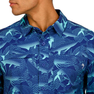 Thumbnail 3: REEL LEGENDS Reel Legends Mens Long Sleeve Cooling Woven Print Shirt 