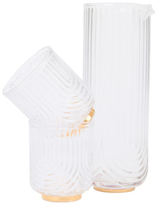 Thumbnail 1: CORE HOME Core Home 3 Pc Textured Carafe & Glassware Set 
