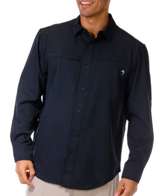 Thumbnail 1: REEL LEGENDS Reel Legends Mens Long Sleeve Cooling Woven Solid Shirt 
