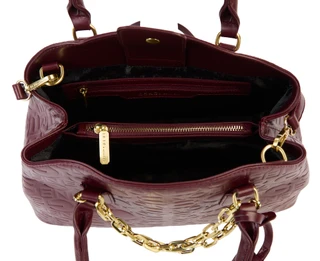 Thumbnail 3: BCBGeneration BCBGeneration Debossed Triple Entry Satchel Bag 