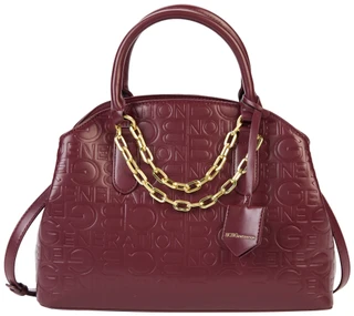 Thumbnail 1: BCBGeneration BCBGeneration Debossed Triple Entry Satchel Bag 