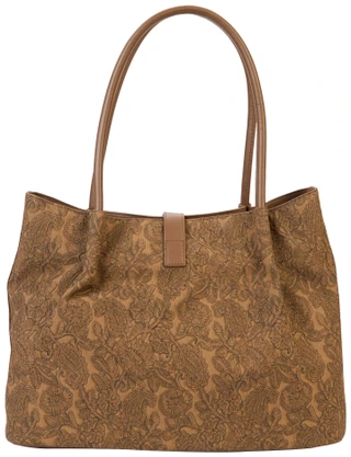 Thumbnail 3: Bueno Bueno Large Embossed Floral Buckle Tote Bag Purse 