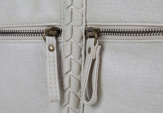 Thumbnail 3: Bueno Bueno Antique Pebble Double Zipper Sachel Bag Purse 