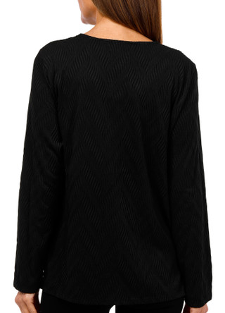 Thumbnail 2: HARPER 241 Harper 241 Womens Long Sleeve Ring Neck Textured Top 