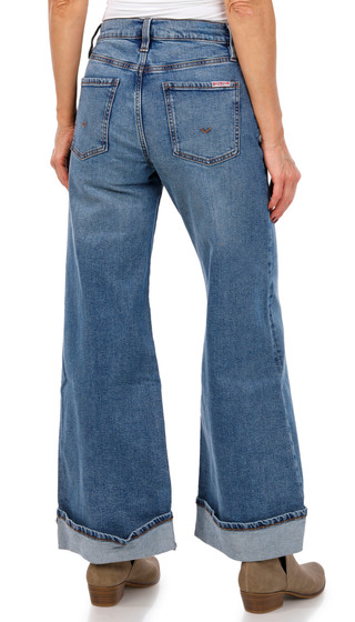 Thumbnail 3: Hudson Hudson Womens Jolene Wide Leg Roll Cuff Jeans 