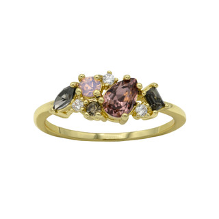 Thumbnail 2: Ocean Treasures Ocean Treasures Boxed Gold Plated Crystal Ring 