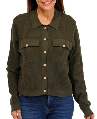 Thumbnail 1: SUPPLIES BY UNIONBAY Supplies by UNIONBAY Womens Katrina Textured Sweater Jacket 