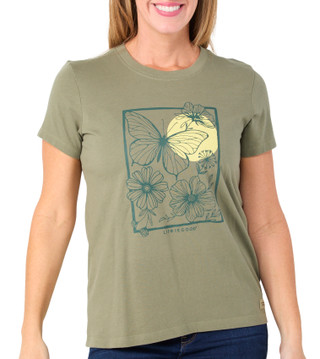 Thumbnail 1: Life is Good Life Is Good Womens Short Sleeve Butterfly Medley Top 