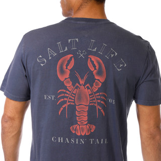 Thumbnail 3: Salt Life Salt Life Mens Lobster Chasin' Tail Cotton Graphic T-Shirt 