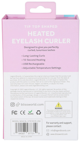 Thumbnail 2: Bliss Bliss Tip Top Shaped Heated Eyelash Curler 
