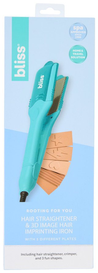 Thumbnail 1: Bliss Bliss Rechargeable Hair Straightener with Crimper Attachment 