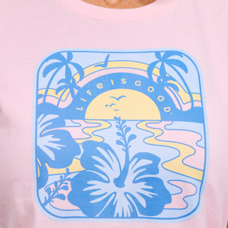 Thumbnail 3: Life is Good Life Is Good Womens Melting Tropical Sea Crew Neck T-Shirt 