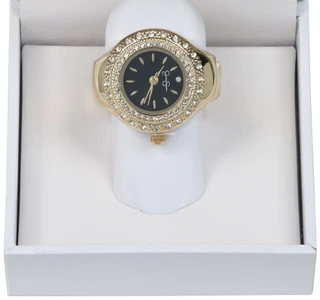 Thumbnail 3: Jessica Simpson Jessica Simpson Womens Gold and CZ Ring Watch 