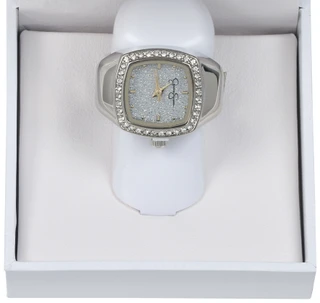 Thumbnail 3: Jessica Simpson Jessica Simpson Womens Silver and CZ Ring Watch 