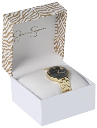 Thumbnail 2: Jessica Simpson Jessica Simpson Womens Gold Black Dial Watch 
