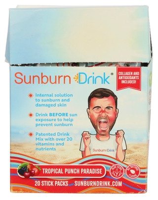 Thumbnail 1: SUNBURN DRINK Sunburn Drink 20 Pk Tropical Punch Paradise Sticks 