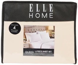 Thumbnail 1: ELLE HOME Elle Home 6 Pc Swiss Dot Sheet Set 