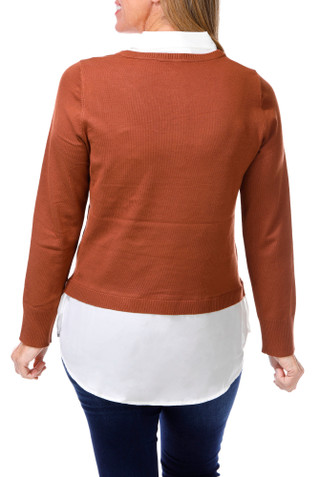 Thumbnail 3: RIO & RIAN Women's 2Fer Pullover Top 