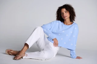 Thumbnail 6: MOON & MADISON Moon & Madison Juniors Embroidered Seashell Sweater 