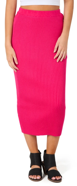Thumbnail 1: No Comment No Comment Juniors Ribbed Midi Skirt 
