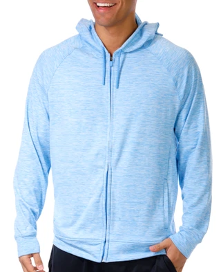 Thumbnail 1: REEL LEGENDS Men's Long Sleeve Full Zipper Seabrush Hoodie 