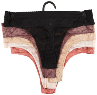 Thumbnail 3: BCBGMAXAZRIA BCBGMaxazria Womens 5 Pk Lazer Cut Lace Thongs 