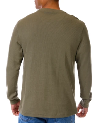Thumbnail 3: TRUE TIMBER True Timber Mens Long Sleeve Solid Waffle Crew Knit Shirt 