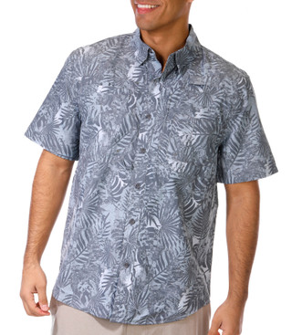 Thumbnail 1: REEL LEGENDS Reel Legends Mens Short Sleeve Woven Saltwater Print Shirt 