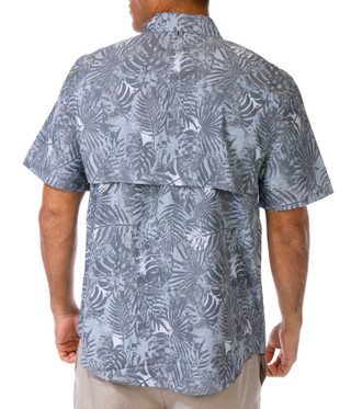 Thumbnail 2: REEL LEGENDS Reel Legends Mens Short Sleeve Woven Saltwater Print Shirt 
