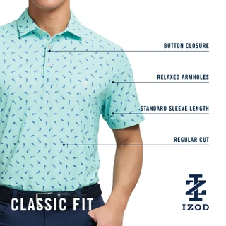 Thumbnail 10: Izod Golf IZOD Golf Mens Short Sleeve Floral Print Polo Shirt 