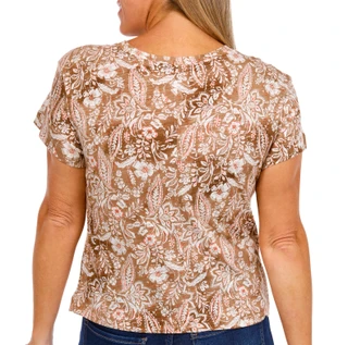 Thumbnail 3: Blue Sol Blue Sol Womens Short Sleeve Crew Neck Floral Crop Top 