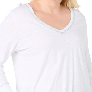 Thumbnail 3: Blue Sol Blue Sol Plus Solid Luxey Long Sleeve V-Neck Top 