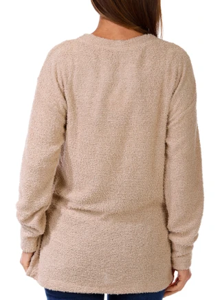 Thumbnail 2: Chenault Chenault Womens Long Sleeve Cozy Knit Tunic Top 