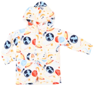Thumbnail 1: DREAMGRO DreamGro Baby Outer Space Print Plush Bath Robe 