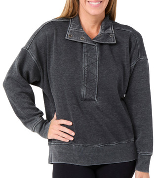 Thumbnail 1: Brisas Brisas Womens Long Sleeve Button Popover Top 