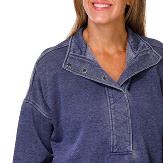 Thumbnail 3: Brisas Brisas Womens Long Sleeve Button Popover Top 