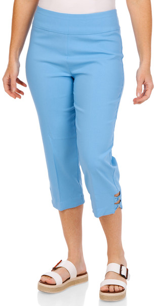 Thumbnail 2: Coral Bay Coral Bay Womens Double Bow Rhinestone Capris 