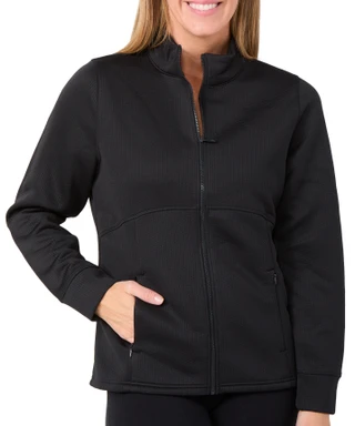 Thumbnail 1: Coral Bay Golf Coral Bay Golf Womens Active Textured Fleece Jacket 